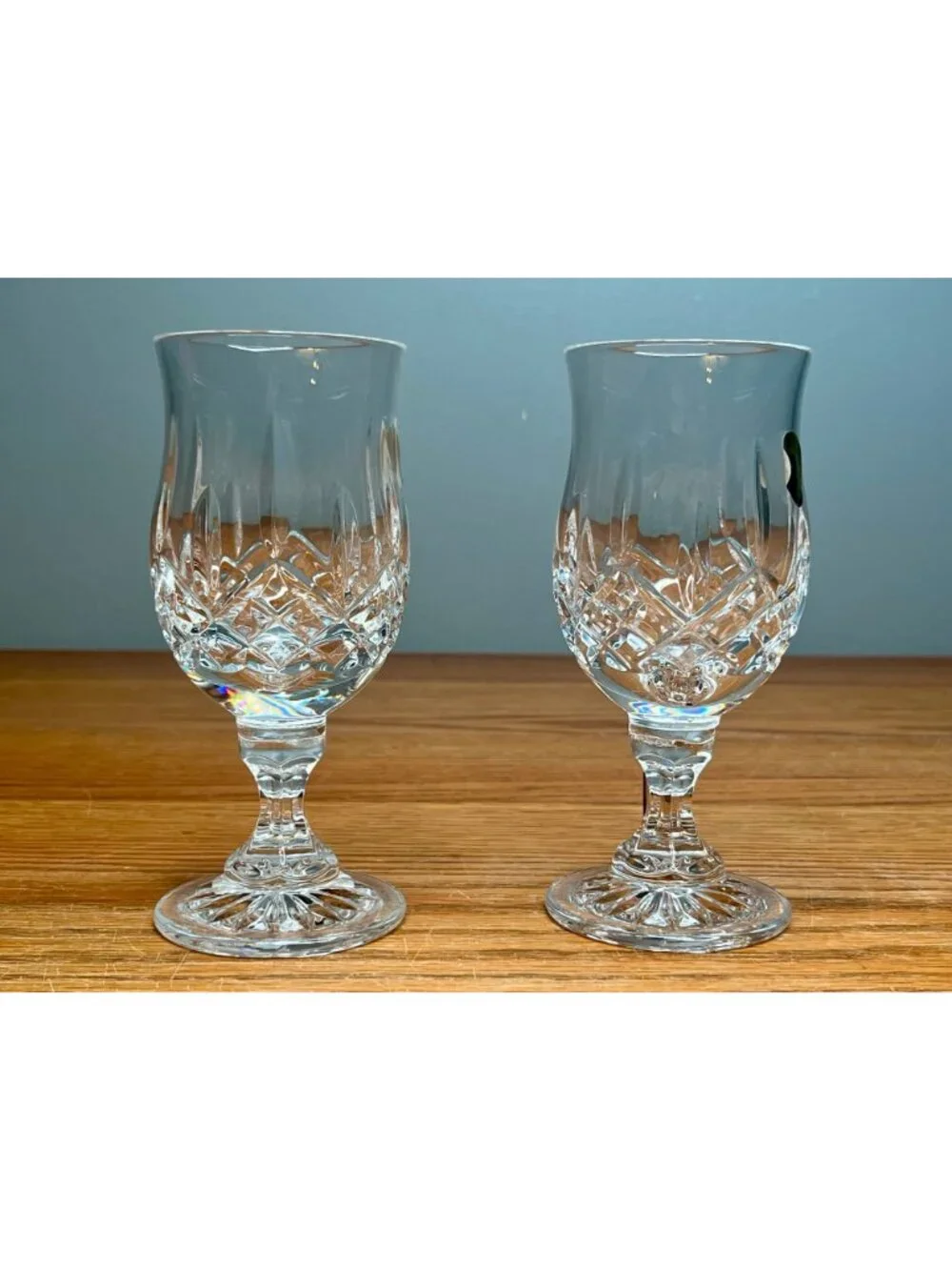 Set of 2 New With Tags Waterford Crystal Lismore Irish Coffee Footed Mug Glasses